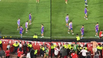   [VIDEO] Así fue la provocación de Gary Medel a hinchas de Huracán 