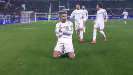   [VIDEO] Kylian Mbappé apareció en Champions con el 1-0 de Real Madrid ante Atalanta 