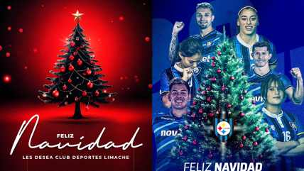   Los equipos del fútbol chileno compartieron sus mejores deseos por esta Navidad 