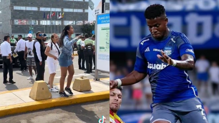   Familia encaró a jugador de Emelec en Lima: “Te fuiste y me dejaste embarazada” 