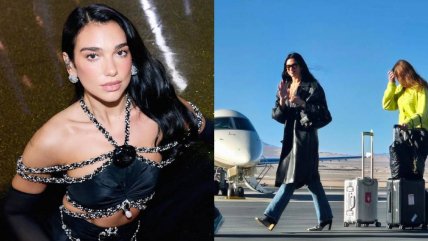   Dua Lipa llegó a Chile: Viralizan primeras imágenes de la visita de la cantante 