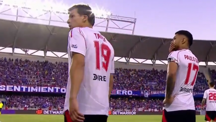   Gonzalo Tapia hizo su debut en River Plate en el duelo contra la U 