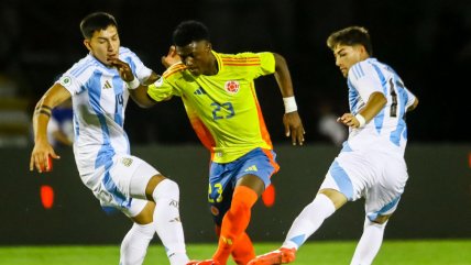   Argentina rescató un empate ante Colombia y mantuvo su liderato en el Sudamericano Sub 20 