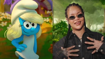  Rihanna debuta en el primer tráiler de la nueva película de Los Pitufos  