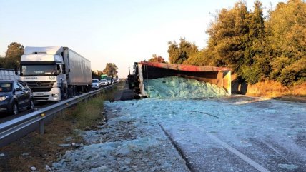   Ruta 5: Camión impactó a una moto y mató a sus dos ocupantes 