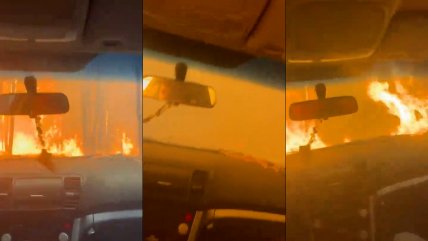   Familia grabó angustiante evacuación de incendio forestal en el Biobío 