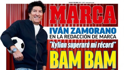   Iván Zamorano protagoniza la portada de Marca por su récord en Real Madrid que acecha Mbappé 