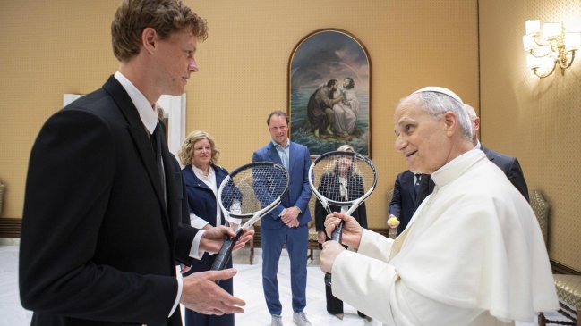 Papa León XIV recibió al tenista italiano Jannik Sinner