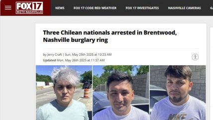 EE.UU.: tres chilenos fueron detenidos por ola robos en Nashville EE.UU.: tres chilenos fueron detenidos por ola robos en Nashville