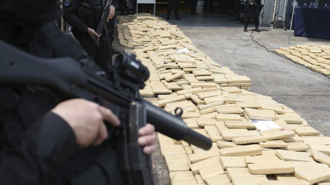 Incautan en Colombia 720 kilos de cocaína procedentes de Chile