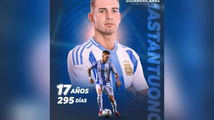   Franco Mastantuono se convirtió en el jugador más joven en debutar en la selección argentina 