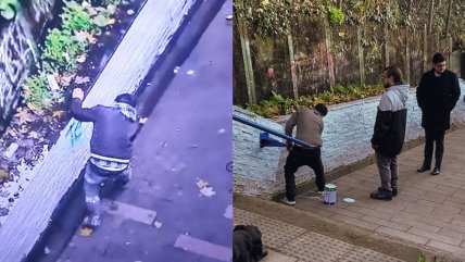   Hombre rayó espacio público en Puerto Montt y justicia lo obligó a repararlo 