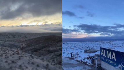   Desierto de Atacama amaneció cubierto de nieve 