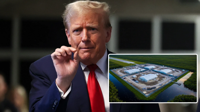Trump dirá presente en la apertura de nuevo centro de detención para migrantes en Florida