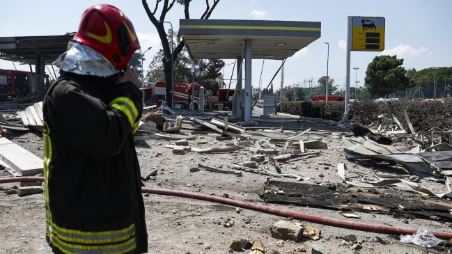 Explosión en una bencinera de Roma dejó más de 30 heridos