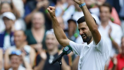   Novak Djokovic celebró su victoria número 100 en Wimbledon 