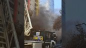Incendio afectó subterráneo de edificio en construcción en Santiago
