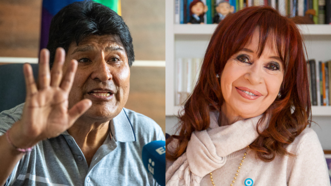 Evo Morales a Cristina Fernández: “Cuando no pueden con balas, lo hacen con leyes