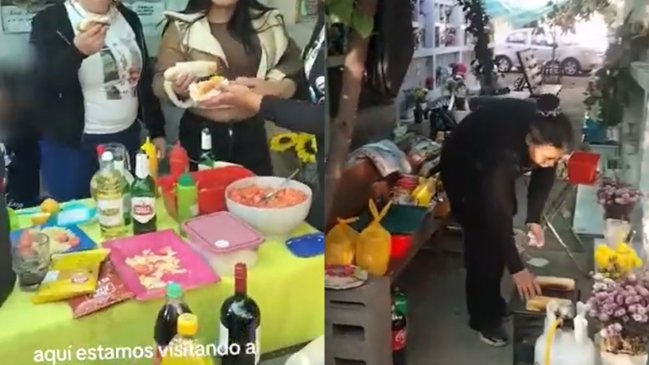 Familia causa revuelo tras hacer completada en un cementerio