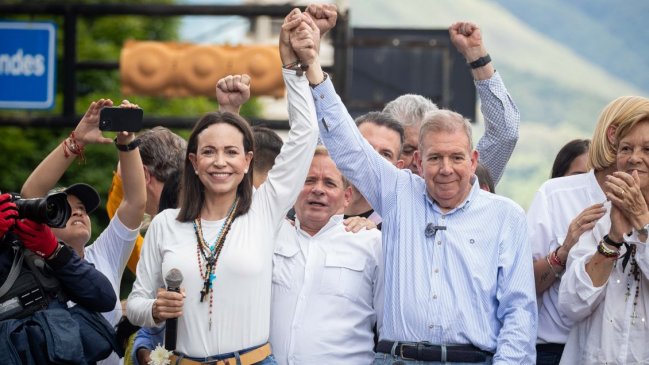 A un año del fraude electoral de Maduro, González y Machado pidieron 