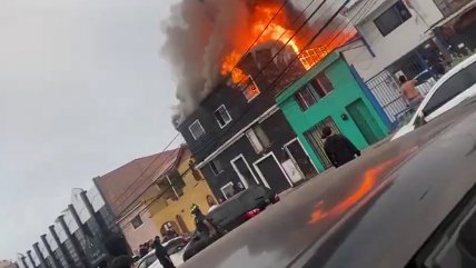   Incendio en Iquique dejó una persona fallecida 