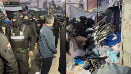 Gran operativo policial y municipal para desalojar comercio ilegal del barrio Meiggs Gran operativo policial y municipal para desalojar comercio ilegal del barrio Meiggs