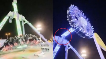 Juego mecánico se partió en dos en parque de diversiones de Arabia Saudita Juego mecánico se partió en dos en parque de diversiones de Arabia Saudita