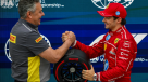 Ferrari celebró con Charles Leclerc en la qualy del GP de Hungría