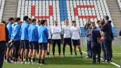 Universidad Católica entrena por primera vez en el Claro Arena