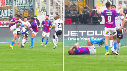   [VIDEO] Zampedri y Medel tuvieron duro choque en el Monumental 