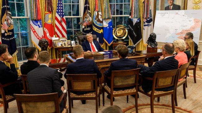 Imágenes de la Casa Blanca resaltan el liderazgo de Trump en la cumbre con líderes europeos