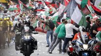 Una protesta proPalestina obligó a cancelar la etapa 11 de la Vuelta a España