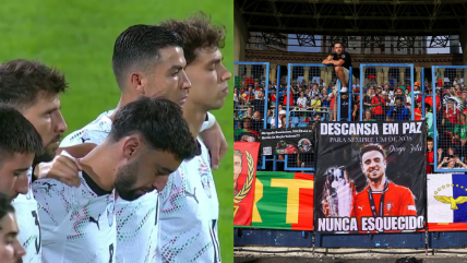   Portugal realizó emotivo homenaje a Diogo Jota en el duelo ante Armenia 