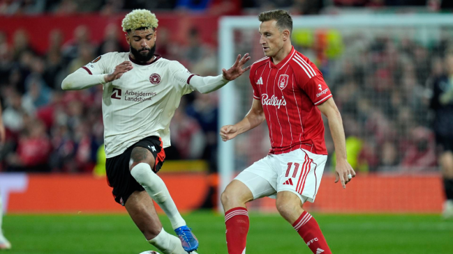 Osorio volvió a sumar minutos en el triunfo de Midtjylland a Nottingham Forest en Europa League