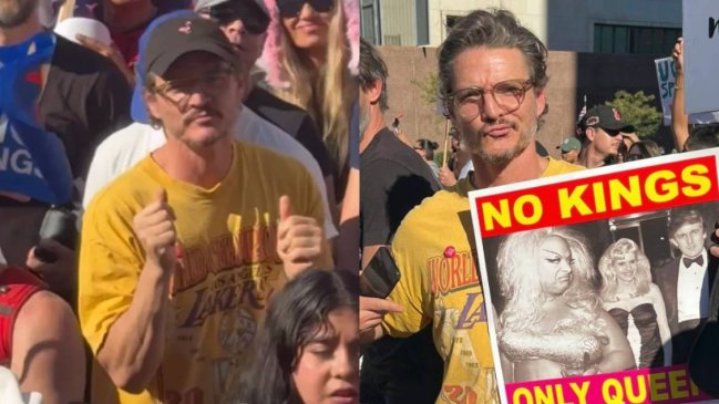 Pedro Pascal fue captado bailando cumbia en masiva protesta contra Trump