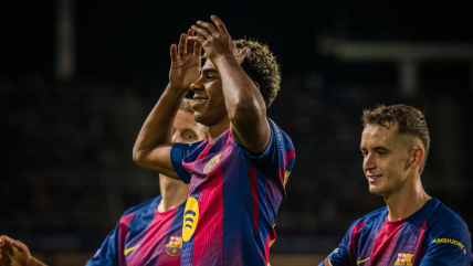   FC Barcelona goleó a Olympiakos en Champions con goles de Yamal, Rashford y López 