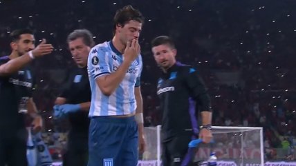   [VIDEO] Jugador de Racing terminó sangrando tras duelo ante Flamengo 