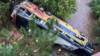 Bus cayó a un arroyo en Argentina: Nueve muertos y una treintena de heridos