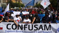 Multitudinaria marcha en segundo día de paro nacional de la Confusam