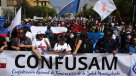 Multitudinaria marcha en segundo día de paro nacional de la Confusam
