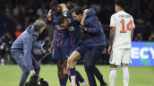[VIDEO] Hakimi recibió dura entrada de Luis Díaz y salió entre lágrimas en la derrota del PSG