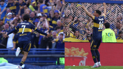 Los goles de Zeballos y Merentiel en el Superclásico argentino entre Boca y River