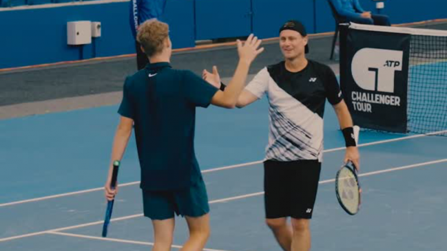 El exnúmero uno Lleyton Hewitt retornó al tenis para jugar junto a su hijo en el Challenger de Sydney