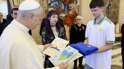 El papa recibió a niños ucranianos que habían sido secuestrados por Rusia