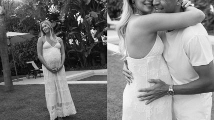 Alexandra Litvinova mostró su avanzado embarazo en compañía de un sonriente Alexis Sánchez