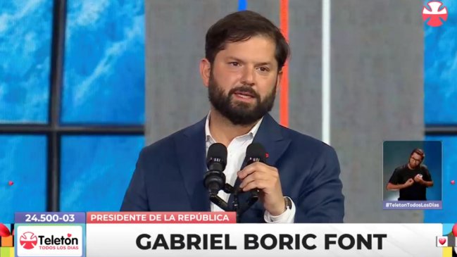 Presidente Boric en Teletón 2025: 