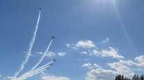Escuadrilla Halcones llegó al Festival Aéreo de Rancagua