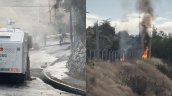 Lo Barnechea: Encapuchados impiden desalojo de terreno municipal con bombas molotov y barricadas