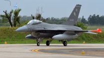 Argentina lució sus nuevos aviones de combate F-16: 
