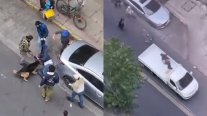 De película: Motochorro retenido en Santiago fue rescatado por cómplices en camión